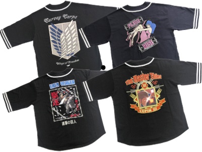 The lineup of “Lupin III” and “Shingeki no Kyojin” T-shirts and baseball shirts, sold exclusively at Guf, will continue to grow!