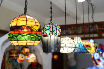 Beer and hamburger lampshades are also popular with stores because they serve as signage.